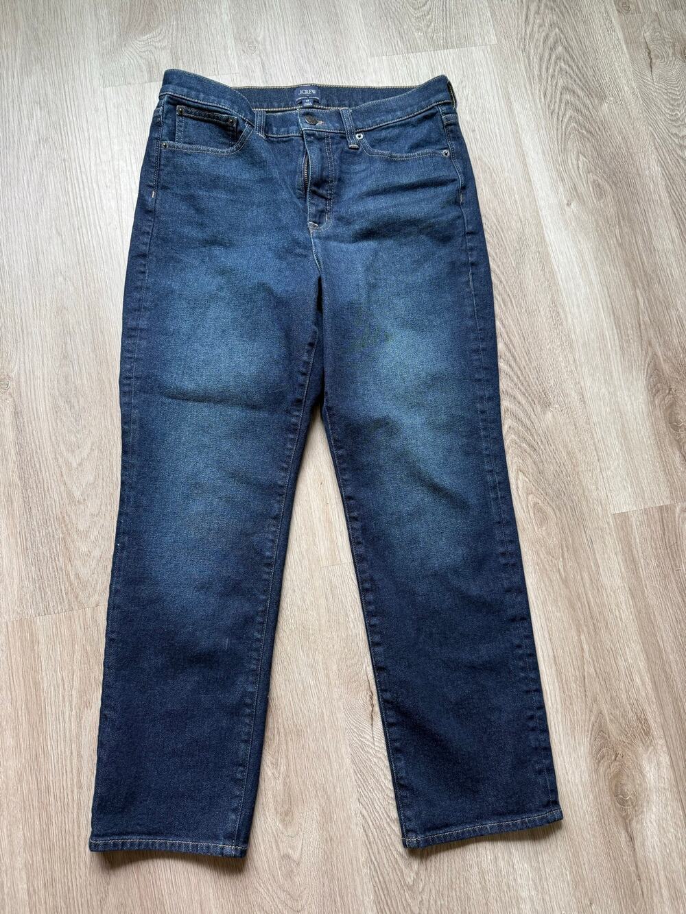 J. Crew Essential Straight Dark Denim Jeans, Women’s size 28
